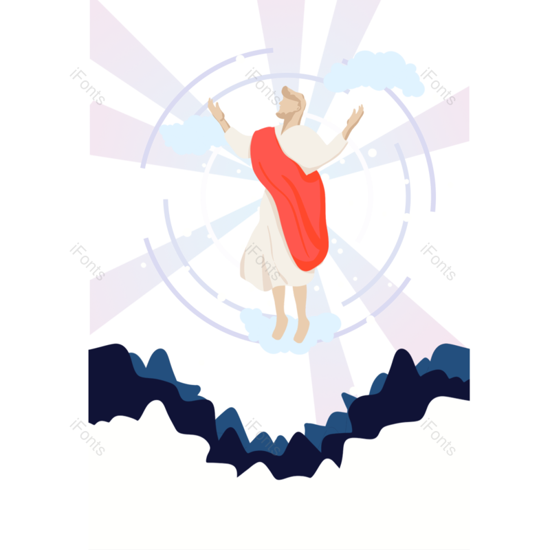 蓝色图片,光环元素,动画片PNG,手绘免抠素材